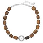 Chaps Simulated Tiger's Eye Beaded Necklace, Women's, Brown