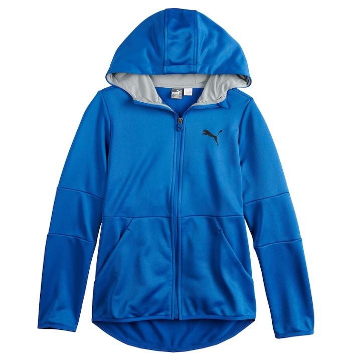 Boys 8-20 Puma Full-zip Hoodie, Size: Xl, Dark Blue