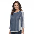 Women's Cathy Daniels Colorblocked Knit Top, Size: Small, Med Blue