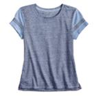 Girls 7-16 & Plus Size So&reg; Basic Varsity Tee, Size: 7-8, Med Blue