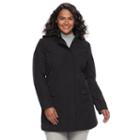 Plus Size Weathercast Hooded Soft Shell Jacket, Women's, Size: 1xl, Oxford