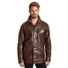 Men's Excelled Leather Car Coat, Size: Medium, Brown