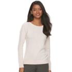 Women's Elle&trade; Embellished Crewneck Sweater, Size: Xs, Light Pink