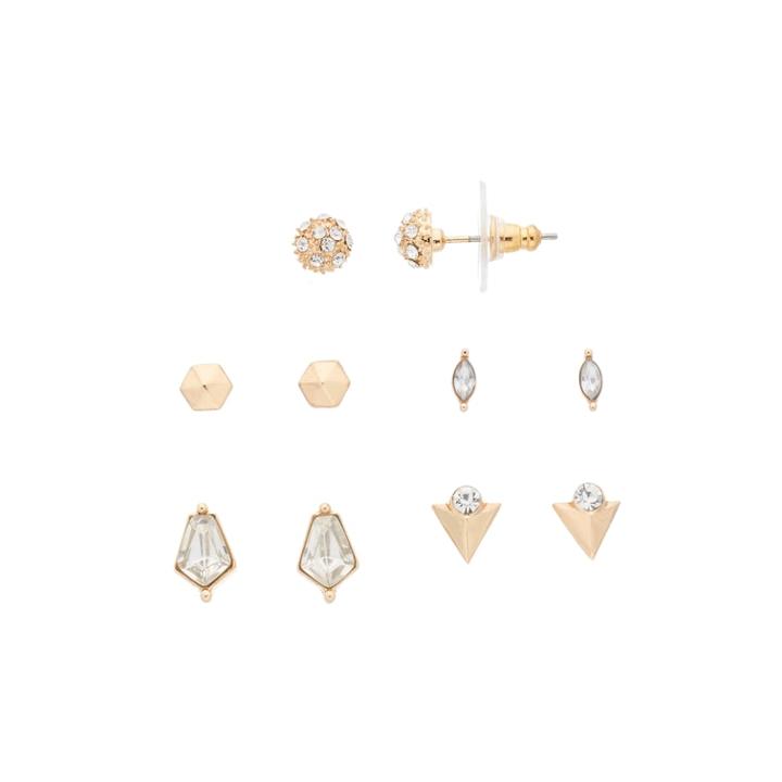 Lc Lauren Conrad Geometric Nickel Free Stud Earring Set, Women's, Gold