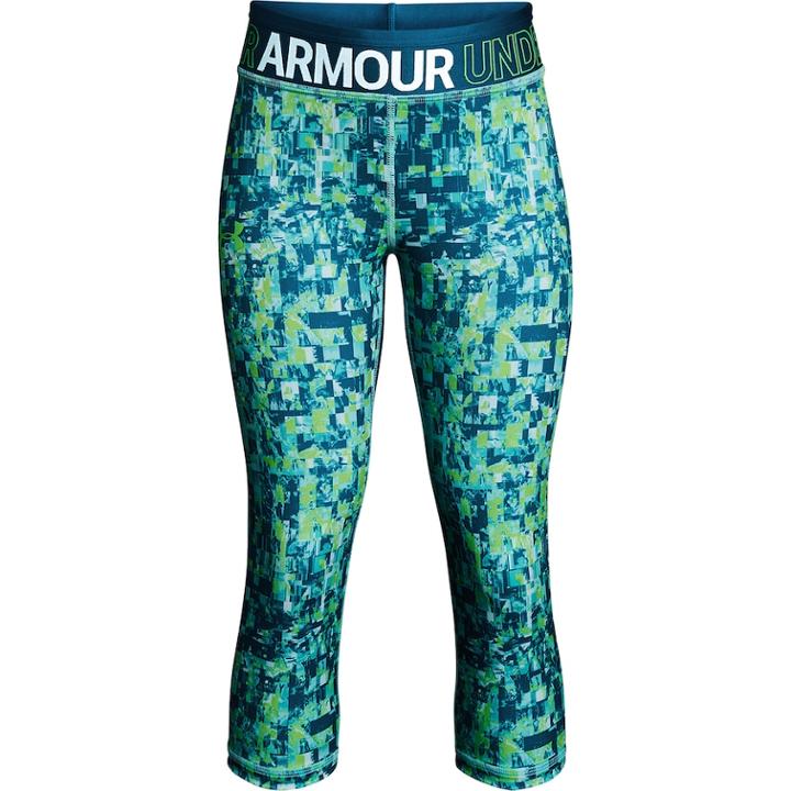 Girls 7-16 Under Armour Heatgear Printed Capri Leggings, Size: Xl, Med Blue