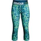 Girls 7-16 Under Armour Heatgear Printed Capri Leggings, Size: Xl, Med Blue