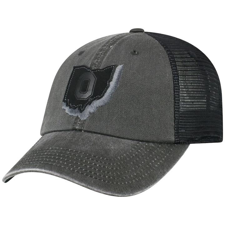 Adult Top Of The World Ohio State Buckeyes Land Vintage-washed Cap, Men's, Black