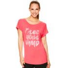 Women's Gaiam Intention Graphic-print Yoga Tee, Size: Small, Red/coppr (rust/coppr)