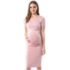 Maternity Pip & Vine By Rosie Pope Ruched T-shirt Dress, Women's, Size: M-mat, Pink Other