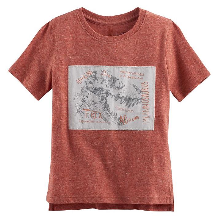 Boys 4-7x Sonoma Goods For Life&trade; Heathered Applique Graphic Tee, Boy's, Size: 7x, Drk Orange