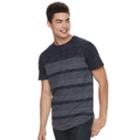 Men's Urban Pipeline&reg; Striped Scoop-hem Tee, Size: Small, Dark Blue