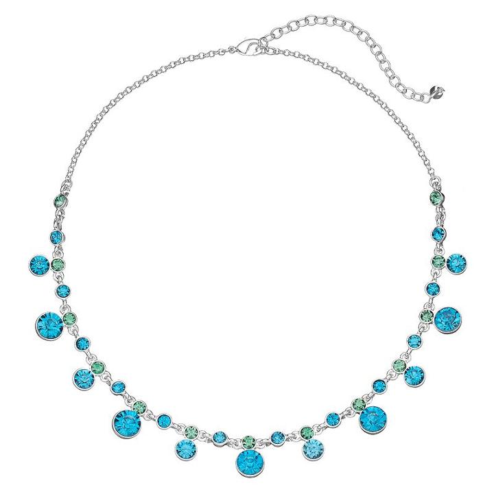 Napier Shaky Simulated Crystal Necklace, Women's, Turq/aqua