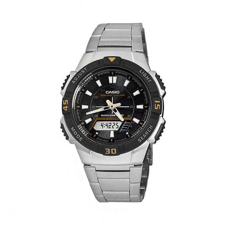 Casio Men's Tough Solar Stainless Steel Analog & Digital Chronograph Watch - Aqs800wd-1evk, Grey