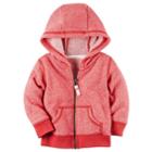 Baby Boy Carter's French Terry Zip-front Hoodie, Size: 24 Months, Red