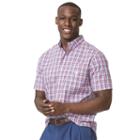 Big & Tall Chaps Classic-fit Plaid Poplin Button-down Shirt, Men's, Size: 3xl Tall, Orange