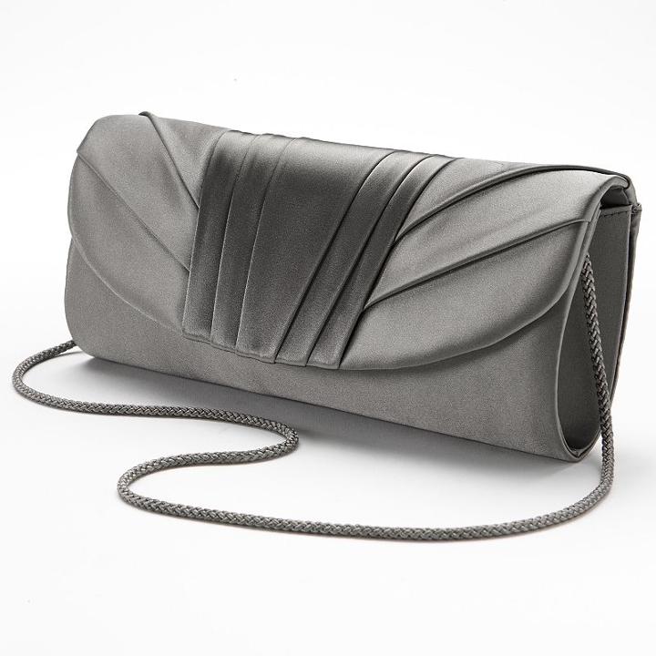 Gunne Sax By Jessica Mcclintock Pleated Clutch, Women's, Grey Other