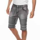 Men's Xray Slim-fit Washed Moto Stretch Denim Shorts, Size: 30, Black