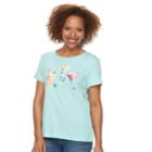 Petite Croft & Barrow&reg; Crewneck Graphic Tee, Women's, Size: Xs Petite, Light Blue