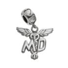 Logoart Sterling Silver Md Caduceus Doctor Charm, Women's, Grey