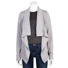 Juniors' Grayson Threads Draped Cardigan, Teens, Size: Xl, Grey (charcoal)