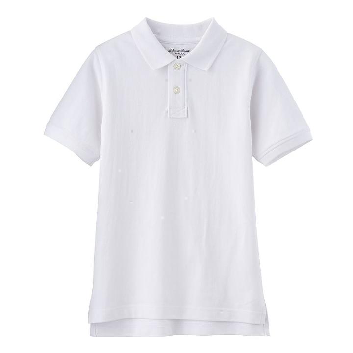 Boys 8-20 Eddie Bauer Solid Polo, Boy's, Size: 7, White