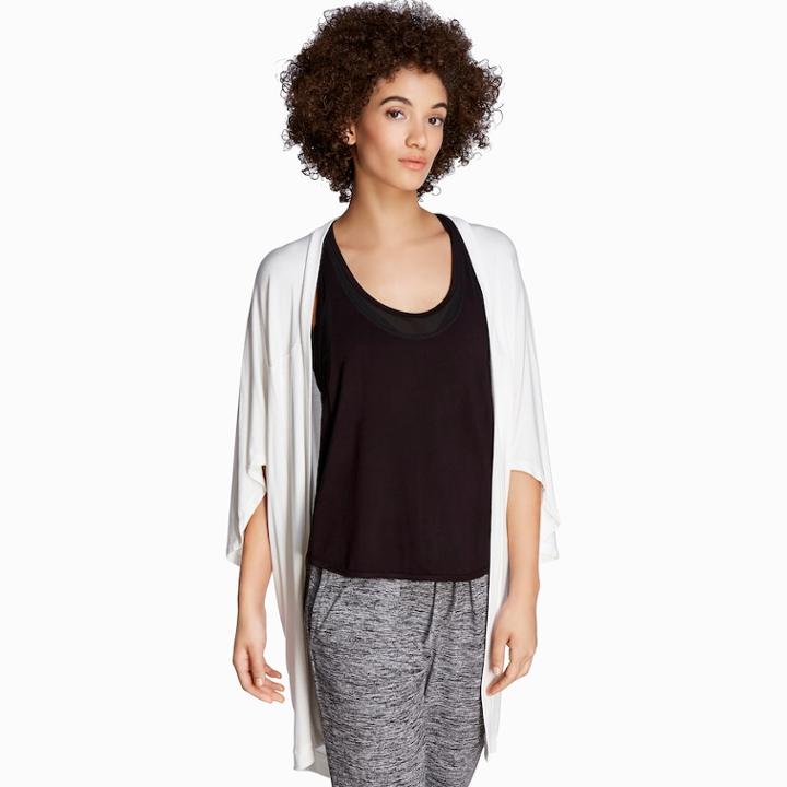 Women's Danskin Oversized Cover-up Cardigan, Size: Small, White
