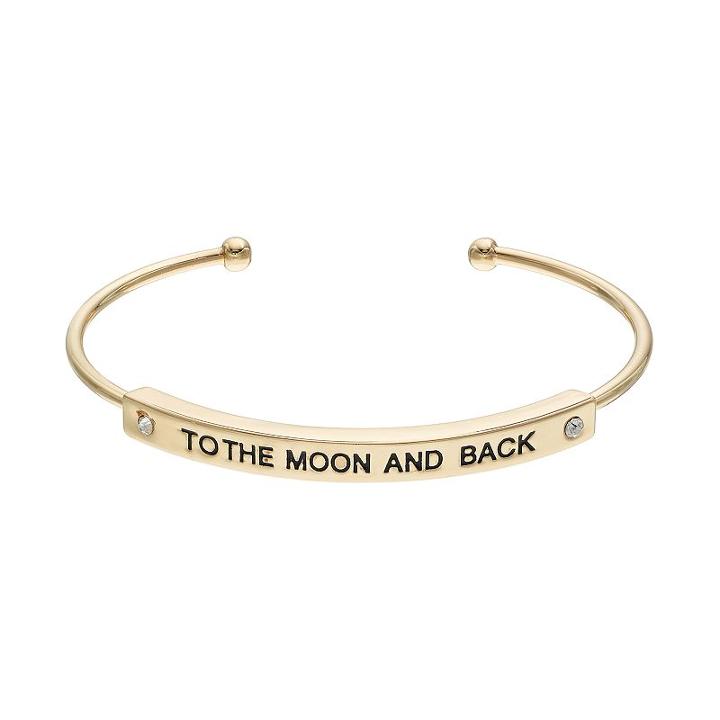 To The Moon And Back Cuff Bracelet, Women's, Gold