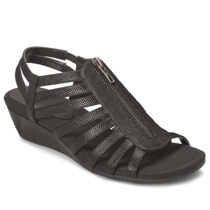 A2 By Aerosoles Yetaway Women's Zip-up Wedge Sandals, Size: 9 Wide, Grey Other