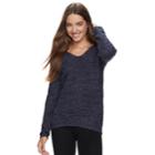 Juniors' So&reg; Lace-up Back Sweater, Teens, Size: Xl, Blue