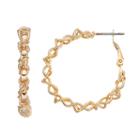 Lc Lauren Conrad Wrapped Hoop Earrings, Women's, Gold