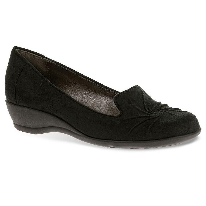 Soft Style By Hush Puppies Rory Women's Pleated Wedge Loafers, Size: Medium (9.5), Black