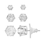 Cubic Zirconia Stud Earring Set, Women's, Multicolor