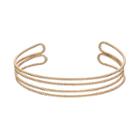 Lc Lauren Conrad Textured Double Row Open Cuff Bracelet, Women's, Gold