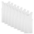 Men's Fruit Of The Loom Signature 7-pack + 1 Bonus A-shirts, Size: Medium, White
