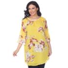 Plus Size White Mark Floral Off-the-shoulder Tunic, Women's, Size: 2xl, Yellow