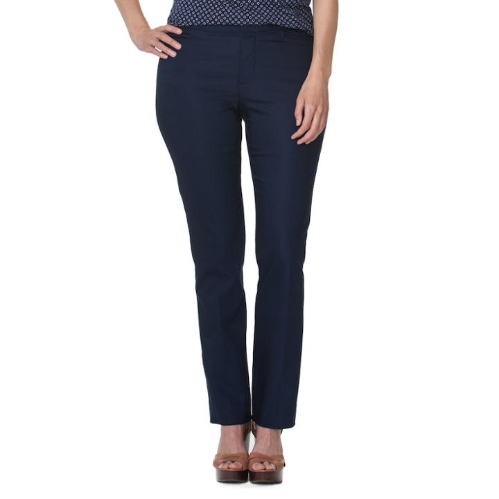 Plus Size Chaps Solid Skinny Pants, Women's, Size: 16 W, Blue (navy)