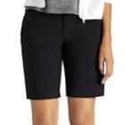 Women's Lee Rhodes Active Twill Bermuda Shorts, Size: 4 - Regular, Black