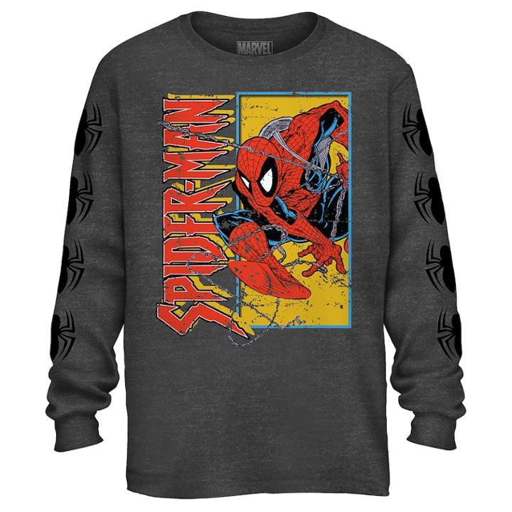 Boys 8-20 Spider-man Panel Tee, Size: Small, Grey (charcoal)