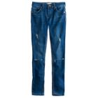 Girls 7-12 Freestyle Revolution Destructed Skinny Jeans, Size: 10, Blue (navy)
