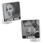 Star Wars I Love You, I Know Silver-plated Cuff Links, Men's, Multicolor