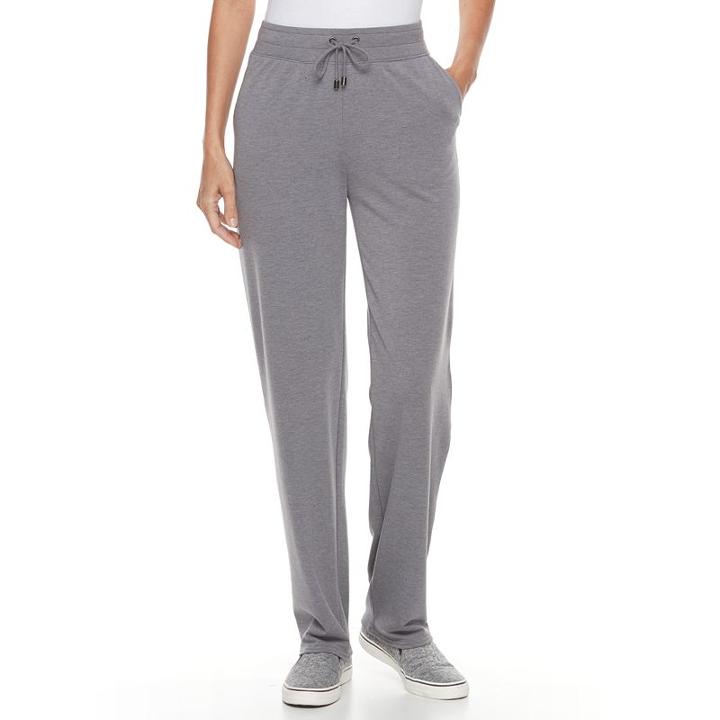 Women's Croft & Barrow&reg; Terry Knit Sweatpants, Size: Medium, Med Grey