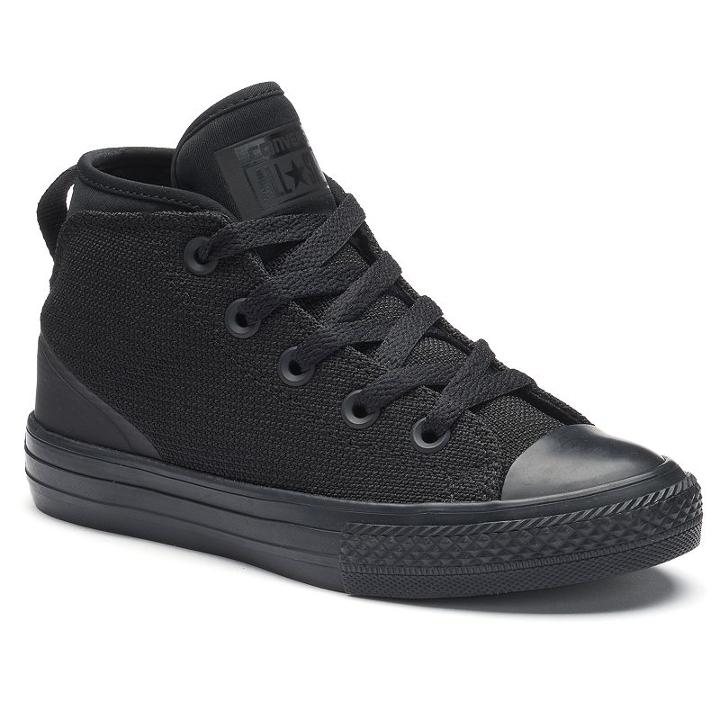 Kids' Converse Chuck Taylor All Star Syde Street Mid Sneakers, Boy's, Size: 4, Black