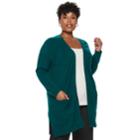 Plus Size Napa Valley Raglan Sleeve Long Cardigan, Women's, Size: 3xl, Blue (navy)