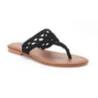 Women's Sonoma Goods For Life&trade; Open Weave Thong Sandals, Size: Xl, Black