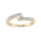 10k Gold 1/10 Carat T.w. Diamond 2-stone Ring, Women's, Size: 7, White