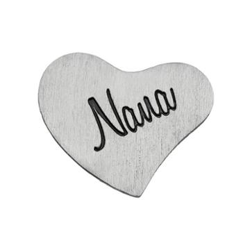 Blue La Rue Silver-plated Nana Heart Charm, Women's, Silver