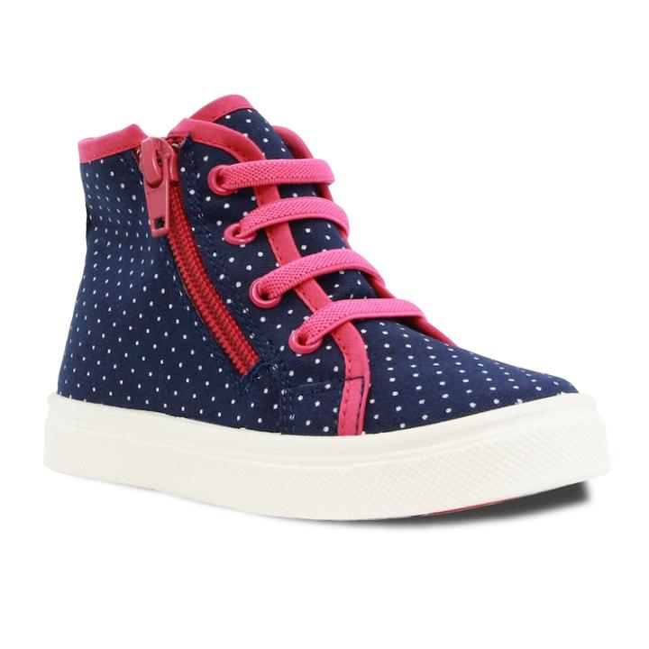 Oomphies Skyelar Toddler Girls' High Top Sneakers, Size: 6 T, Blue (navy)