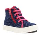 Oomphies Skyelar Toddler Girls' High Top Sneakers, Size: 6 T, Blue (navy)