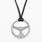 Insignia Collection Nascar Matt Kenseth Sterling Silver 20 Steering Wheel Pendant, Adult Unisex, Size: 20, Grey
