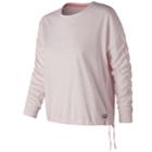 Women's New Balance Heather Tech Long Sleeve Shirt, Size: Medium, Pink